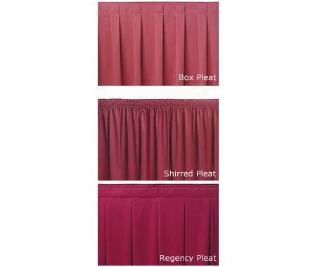 pleat style for table skirt