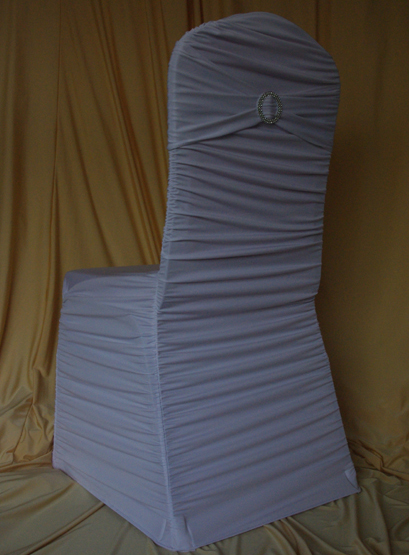 ruffled lycra chair cover(YHC-048)