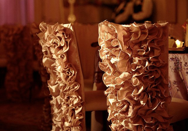 wildflower chair cover-gold