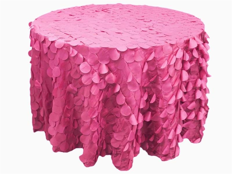 fushia taffeta petal cloth
