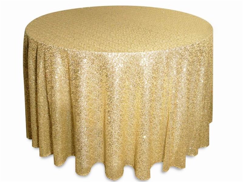 gold sequin table cloth