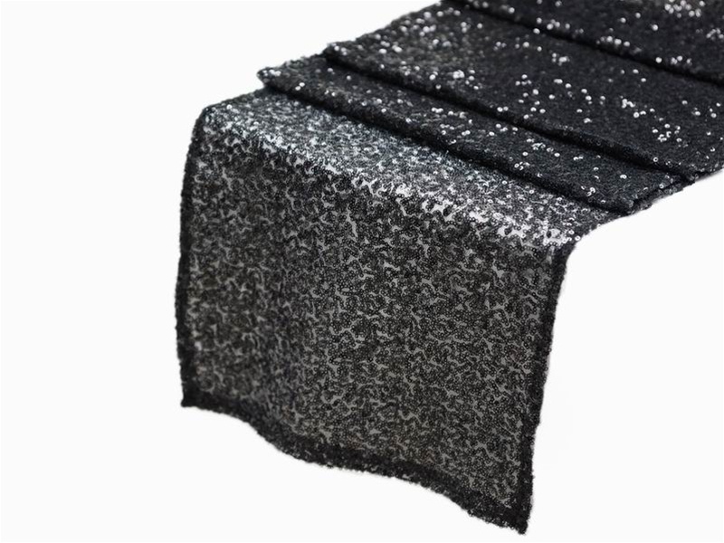 sequin runner-black