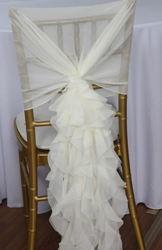 fancy chiffon cover with sash