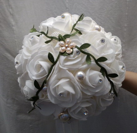 bouquet with jewelry