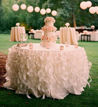 ruffled organza skirt