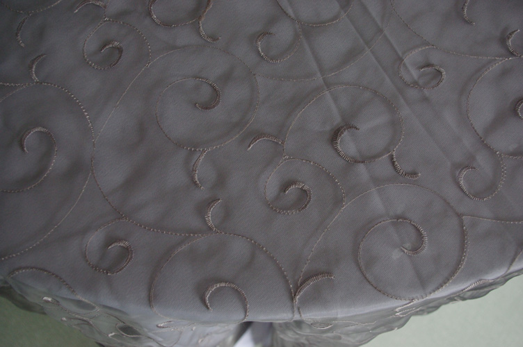 Embroidery organza overlay