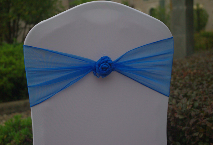 organza sash swirl tie