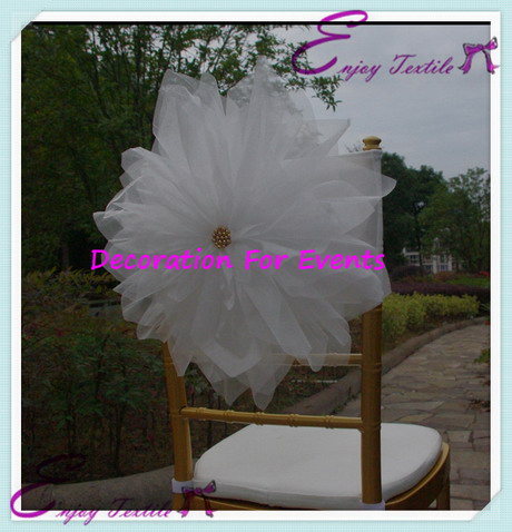 handmade organza flower back