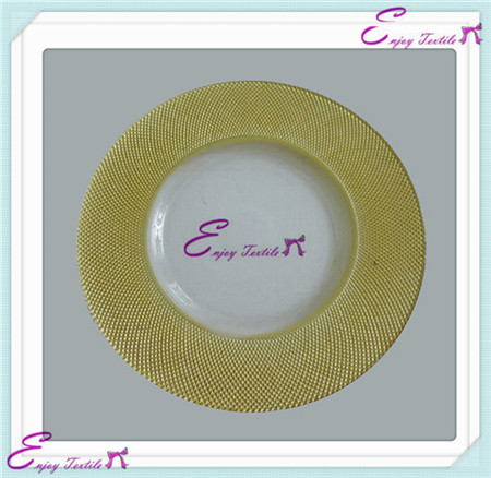 minigroove charger plate-gold