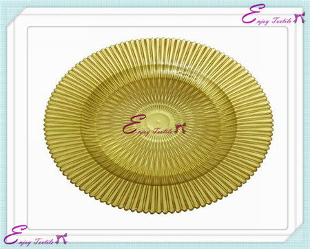 radialized charger plate-light gold