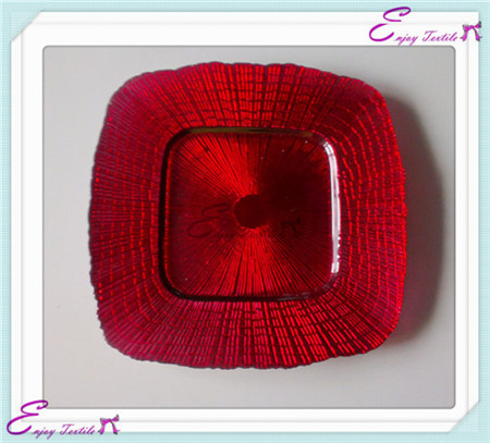 squard radialized plate-red
