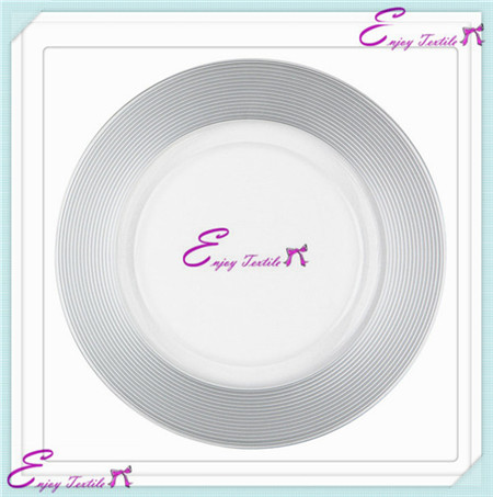 rim charger plate-silver