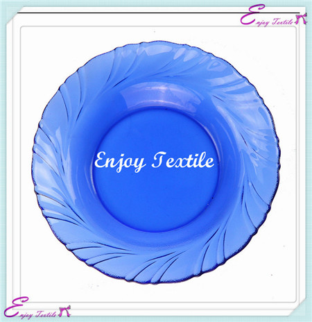 blue fancy glass plate