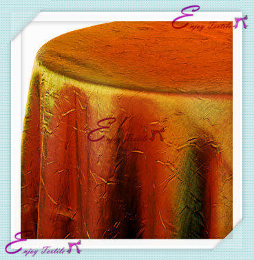 crushed taffeta table cloth-gold