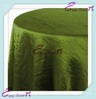 crushed taffeta table cloth-lime