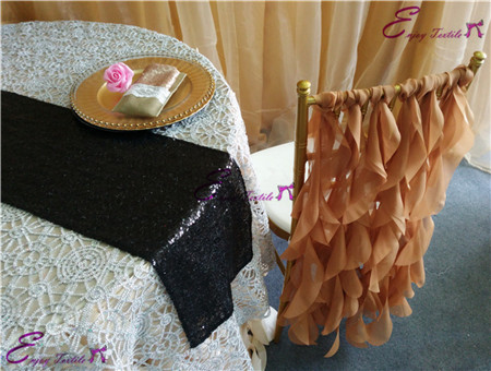 black sequin runner