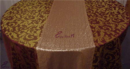 champange sequin runner
