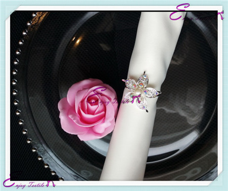 crystal metal napkin ring