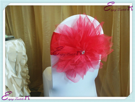 handmade organza flower with lycra band