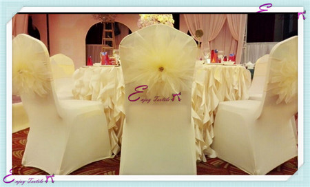 handmade organza flower with lycra band