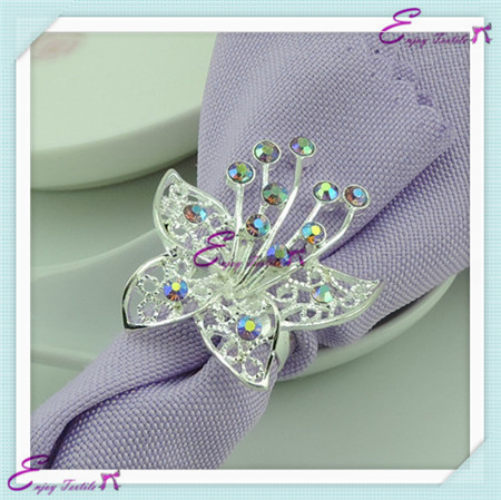 crystal metal butterfly napkin ring