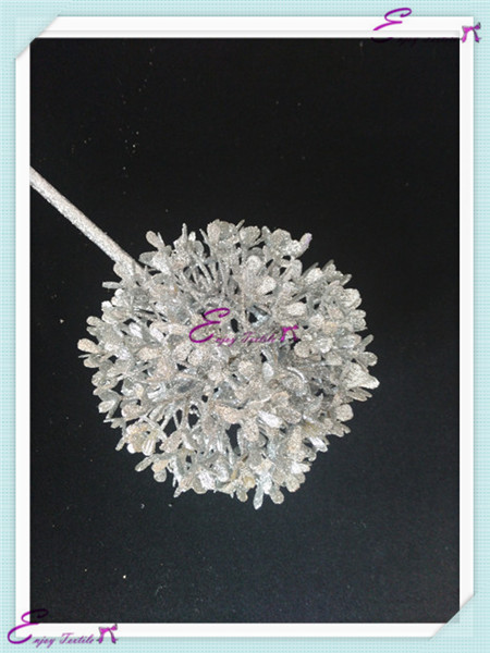silver powdered flower ball