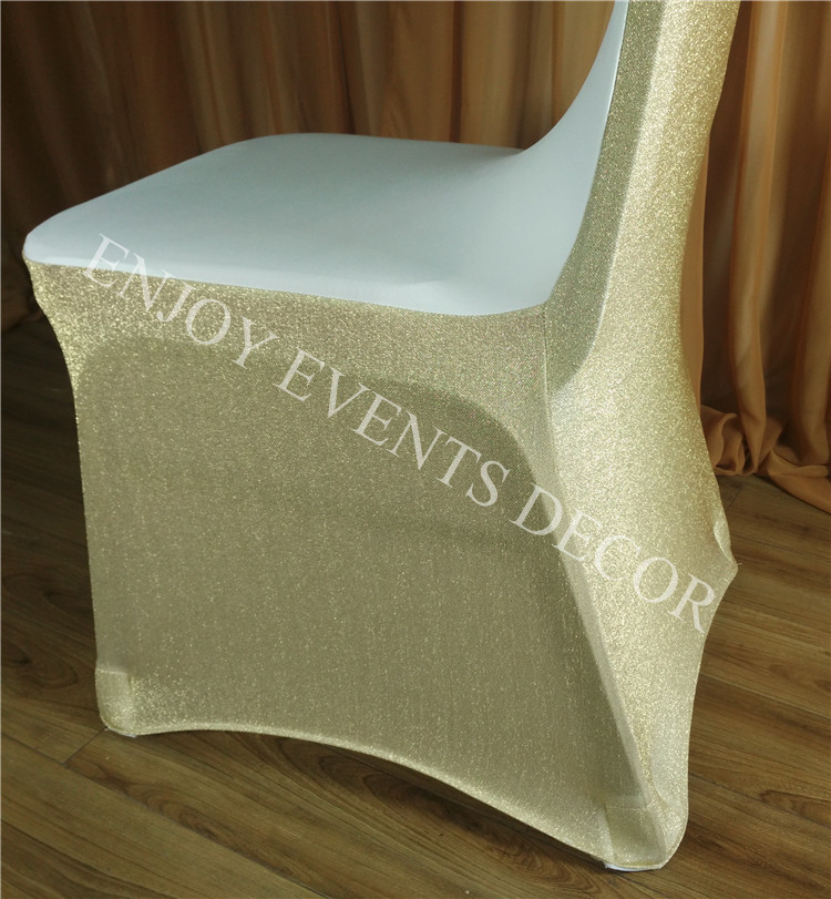 YHC#61 Gold Glitter Around Spandex Chair Cover