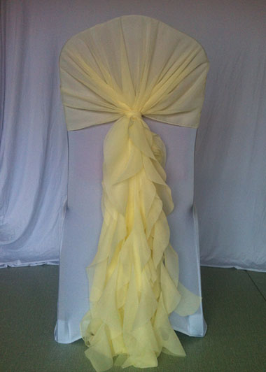 fancy chiffon back cover