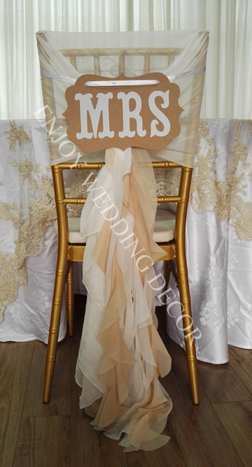 chiffon willow chair cover