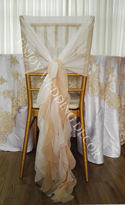 willow chiffon chair cover
