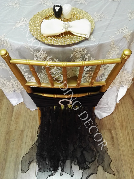 black tutu chair cover