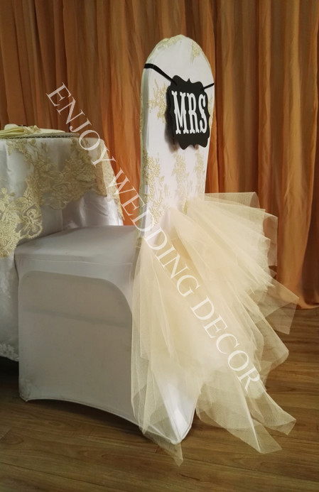 tutu with lace chair cover