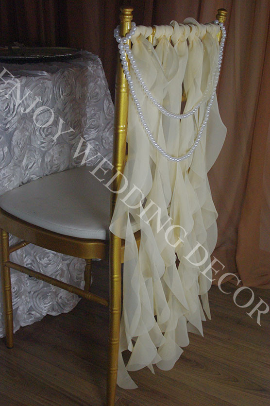 chiffon willow chair sash