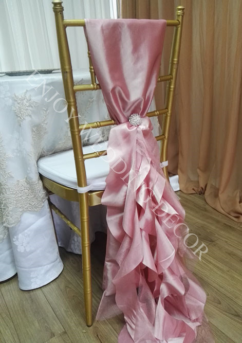 taffeta and organza willow chair cover