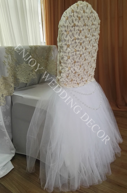 luxury with tutu skirt chair cover