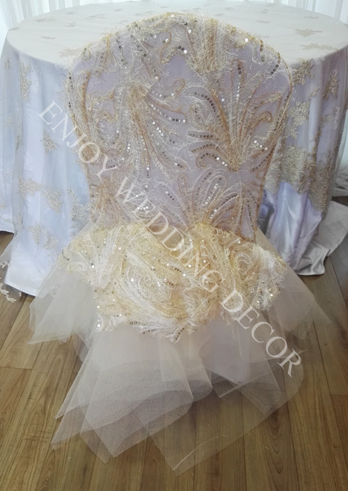 luxury cover with tutu skirt chair cover
