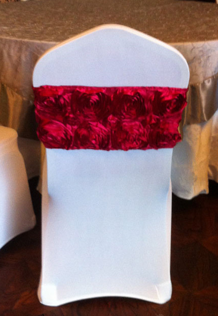 satin rosetta spandex band