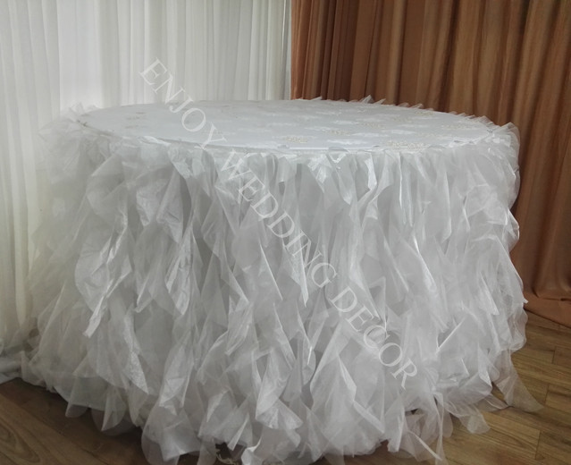organza willow table skirt