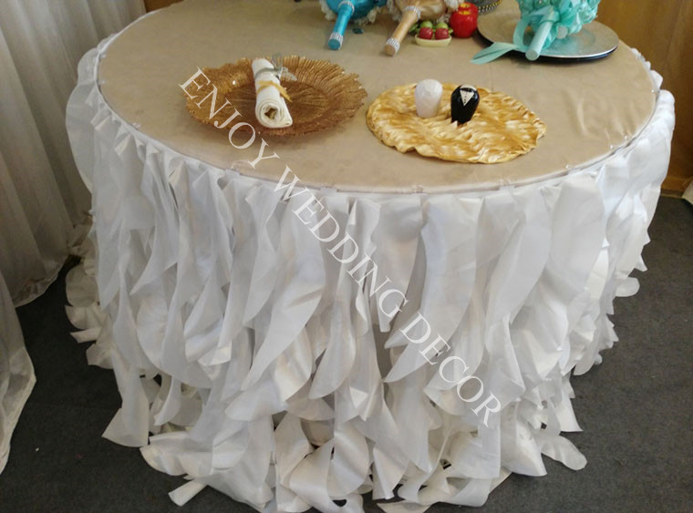 taffeta willow table skirt