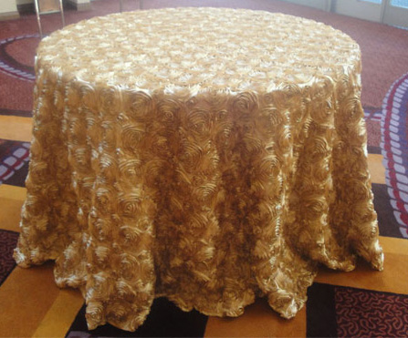 rosette satin table cloth