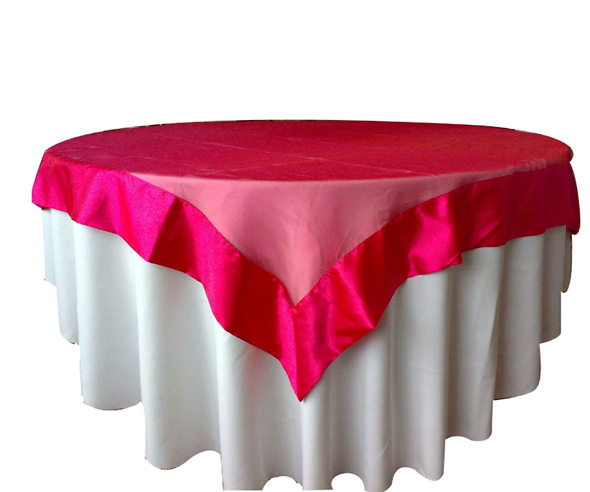 organza overlay with satin edge